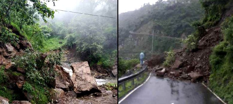 प्रदेश में भारी बारिश के बीच मलबा आने से 72 सड़कें  बंद, 69 मशीनें मौके पर तैनात